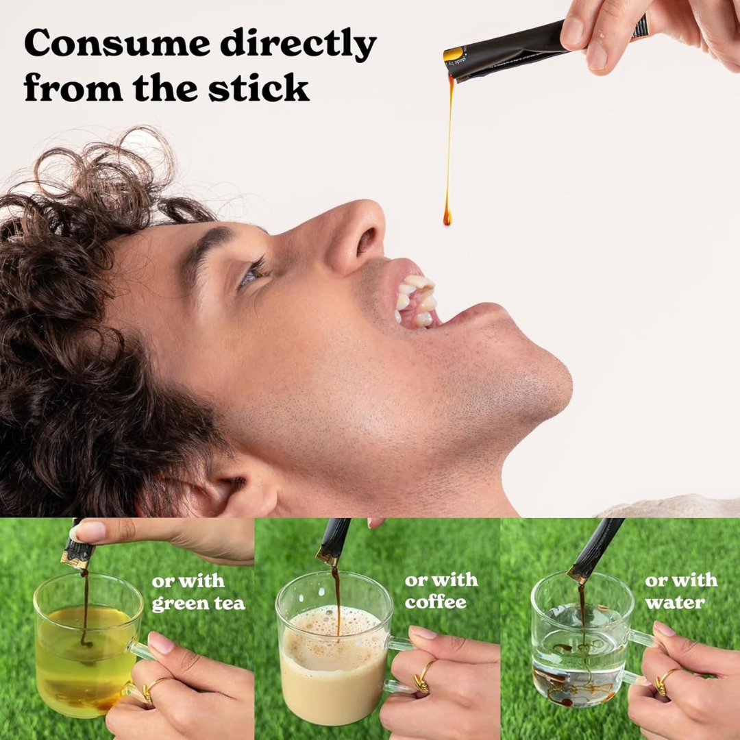 WellnessCave™ Pure Shilajit Honey Sticks