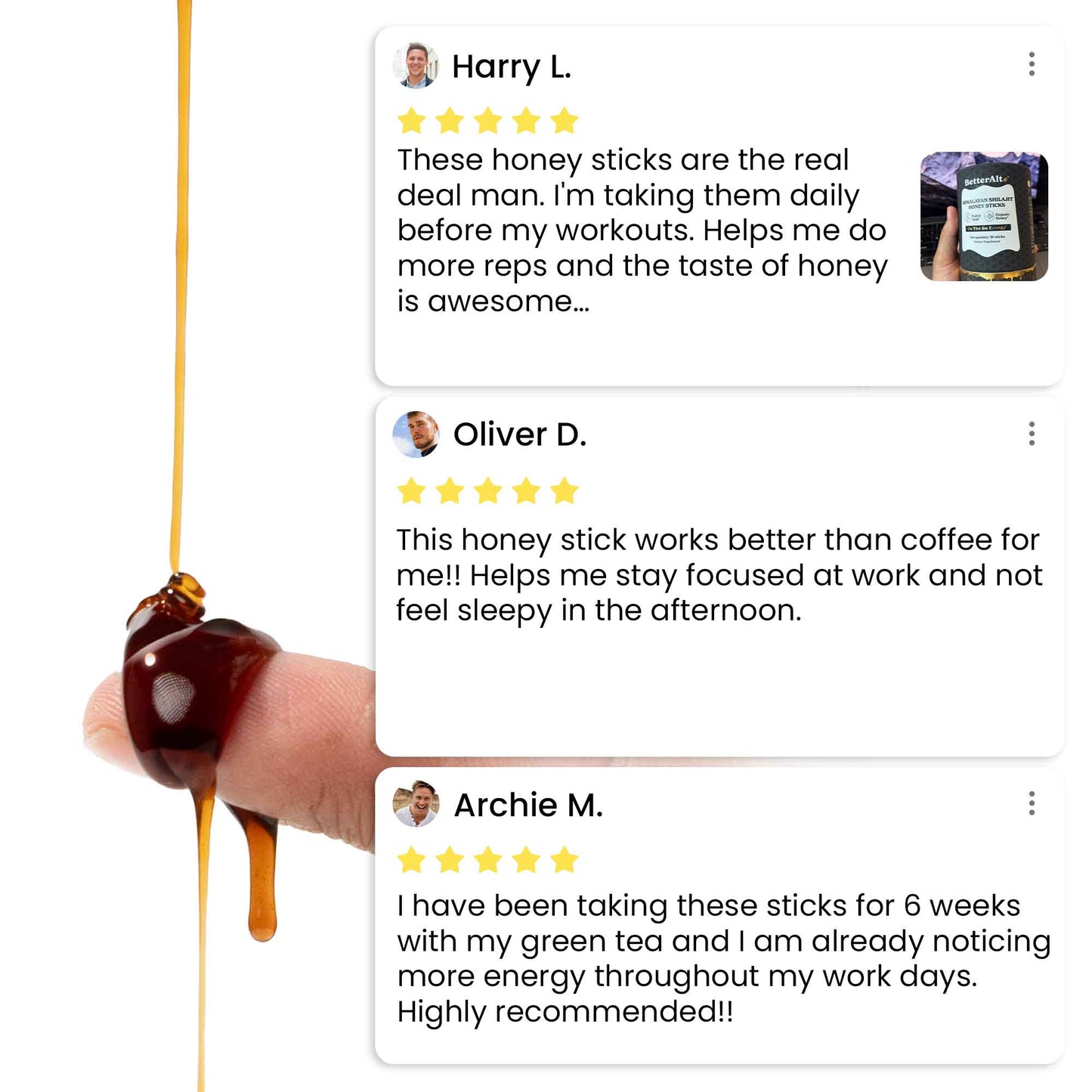 WellnessCave™ Pure Shilajit Honey Sticks